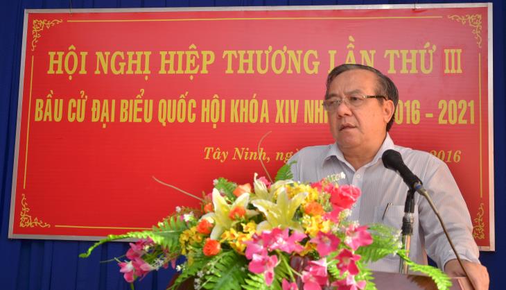 MTTQ Việt Nam tỉnh Tây Ninh: Hiệp thương lần ba, thoả thuận lập danh sách những người đủ tiêu chuẩn ứng cử đại biểu Quốc hội và HĐND tỉnh